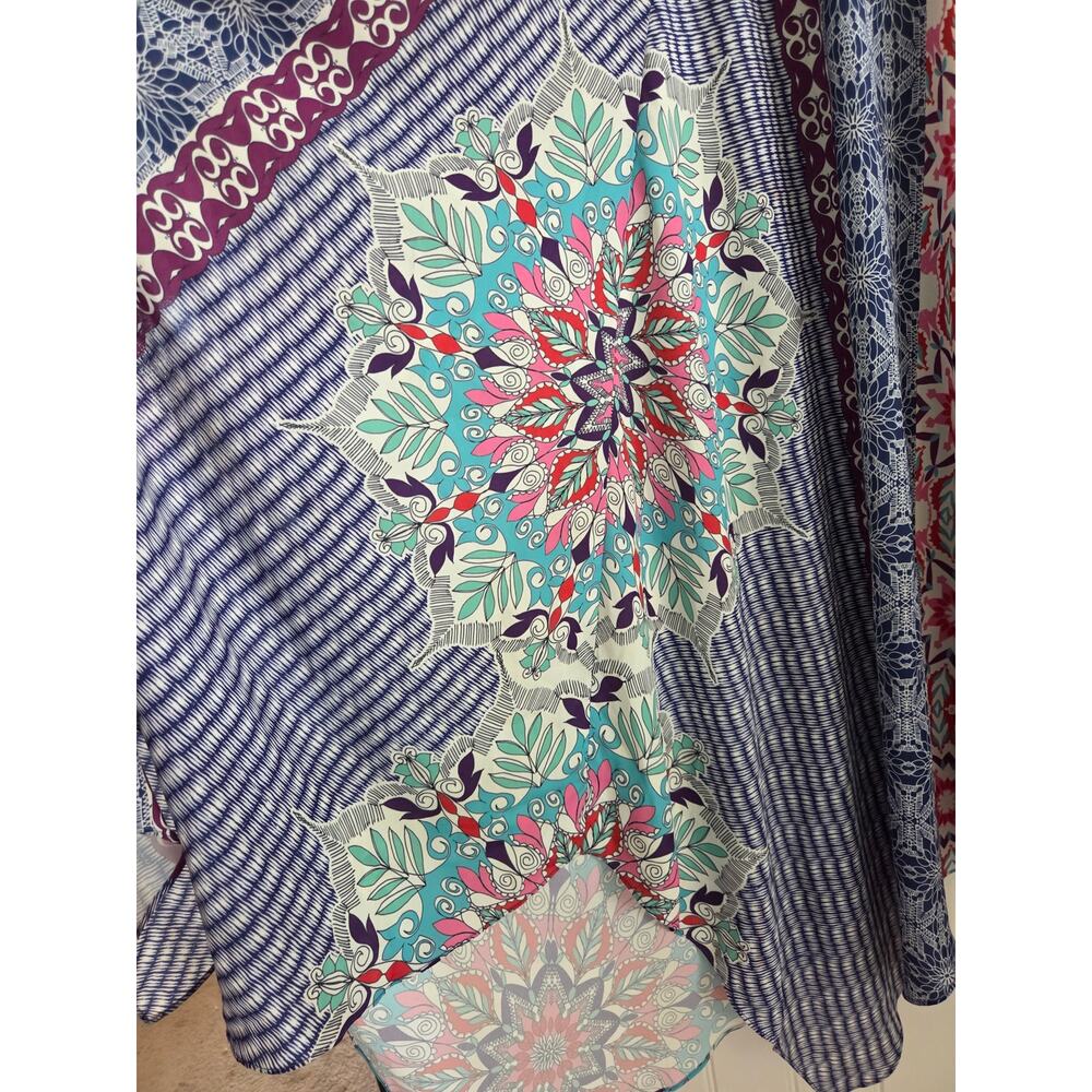 City Chic Tile Mixed Scarf Print Maxi Dress Womens Plus S/16W Boho Racerback - Picture 6 of 6